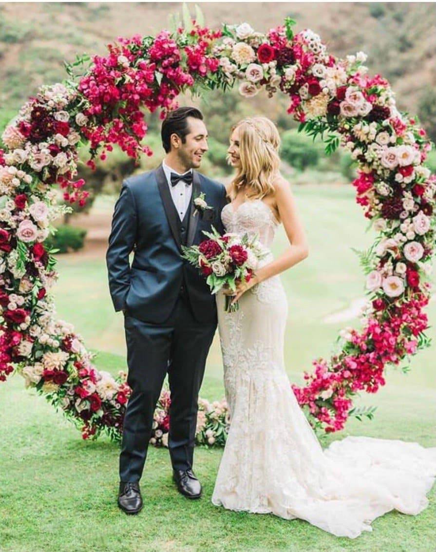Designer Wedding Arch - Los Angeles Florist - Pink Clover