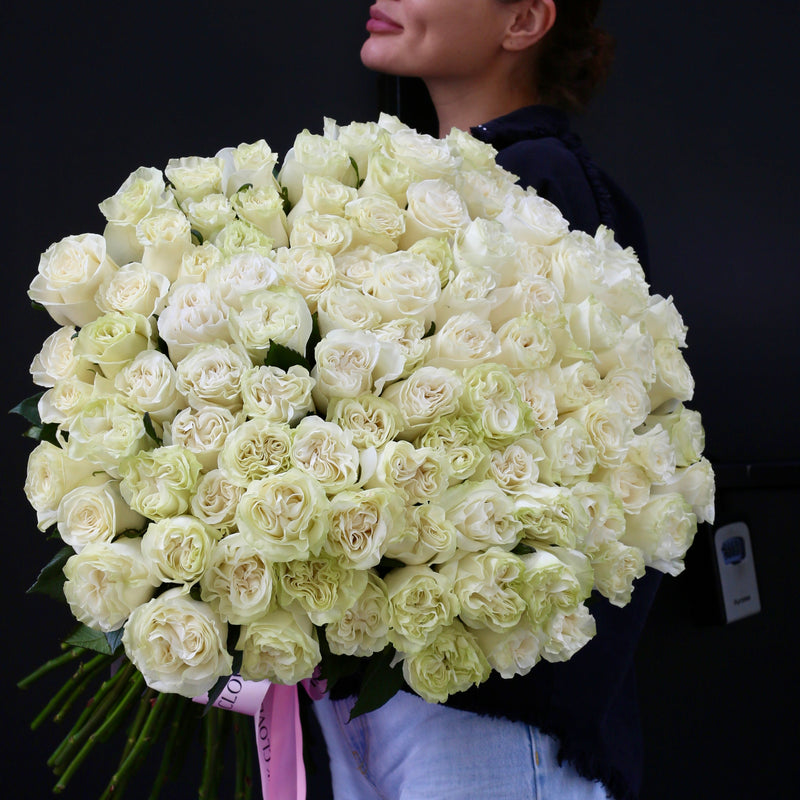 100 Roses - Los Angeles Florist - Pink Clover