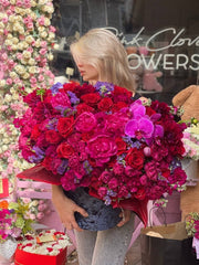 Burgundy box - Los Angeles Florist - Pink Clover