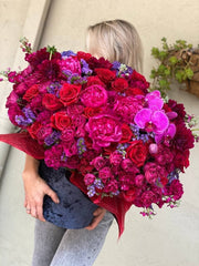 Burgundy box - Los Angeles Florist - Pink Clover